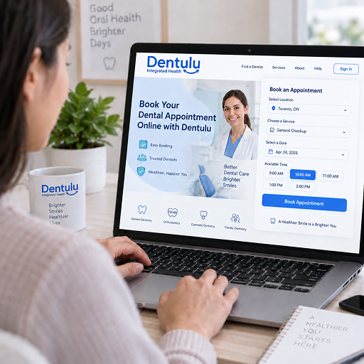 Patient booking a dental appointment online with Dentulu