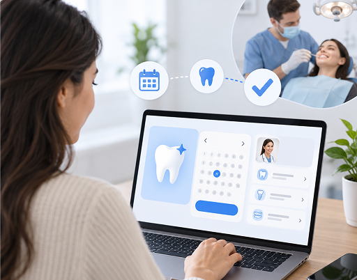 Dentulu patient managing dental appointments online