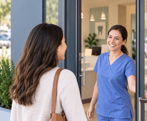 Patient finding an in-person dentist