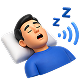 Snoring and interrupted sleep icon
