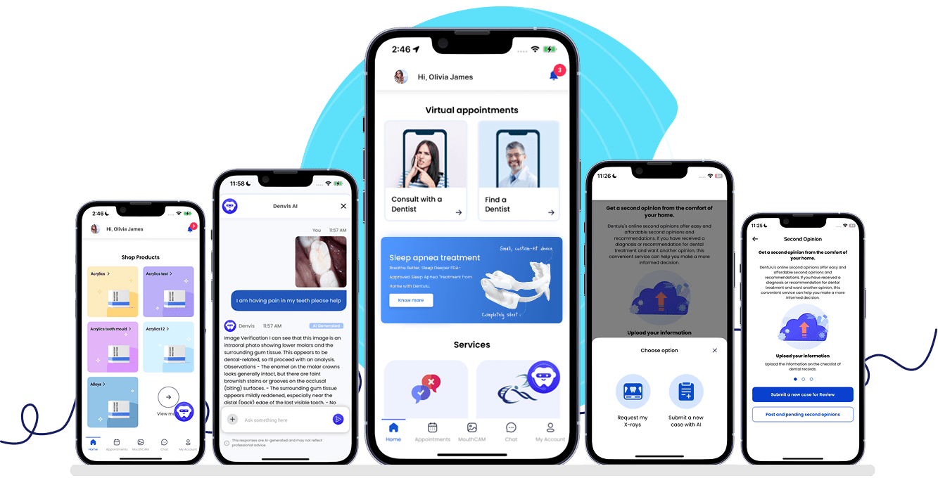Dentulu App All Screens