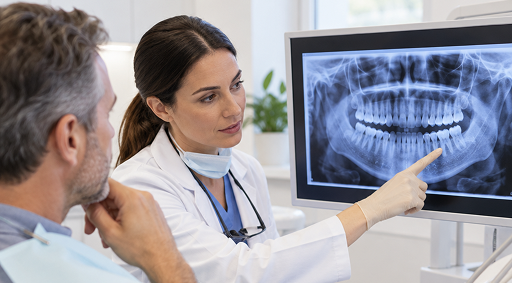 Dentist providing a second opinion