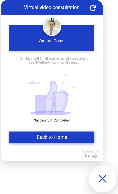 dental video consultation - submission notification